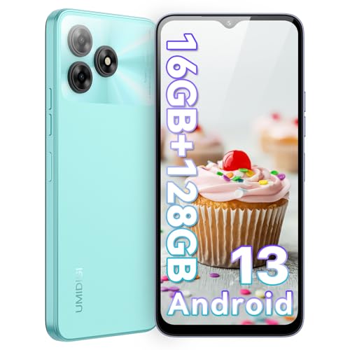 UMIDIGI G5 50MP Smartphone,16GB+128GB SIM Free Unlocked Mobile Phone,Android 13 Phone,90Hz Refresh Rate,6.6 inch Fullview Display,5000mAh Battery,Octa-Core,4G Dual SIM,Face ID/GPS/OTG(Green)