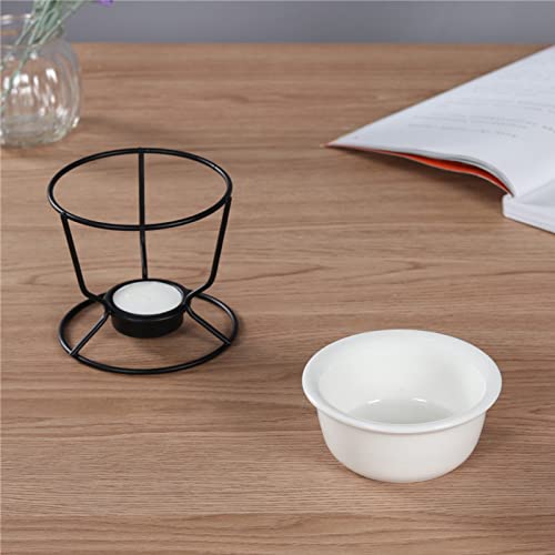 image for CLEABANKE 2 Pieces Butter Warmers for Seafood,Ceramic Butter Warmers f