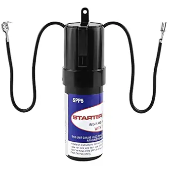 SPP5 Hard Start Capacitor for Air Conditioner,Increases Compressor Starting Torque 300% AC115V-288V from 4,000 BTU Window Units to 120,000 BTU Commercial Units(1/2 Thru 10 H.P.)