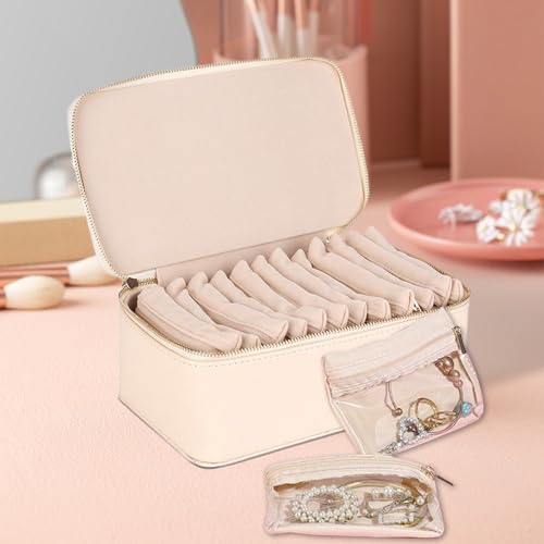 Boîte à bijoux de voyage compacte : mini organisateur à 12 compartiments - 4