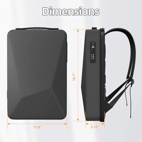 Image of DAIERTEK Starlink Mini Backpack Waterproof Starlink Mini Bag with TSA Combination Lock and Charging Port, Smaller Size, Grey