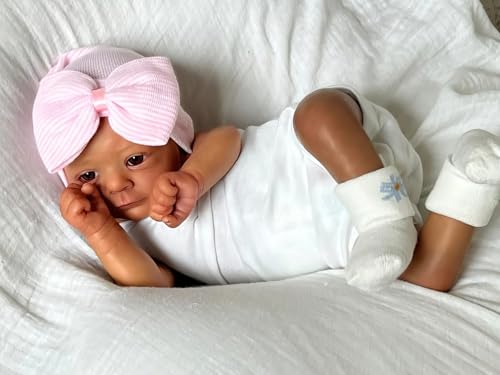 Muñeca Reborn Realista Afroamericana de 18 Pulgadas miniatura 2