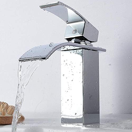 Robinet de lavabo cascade design chromé pour salle de bain moderne chic - 2