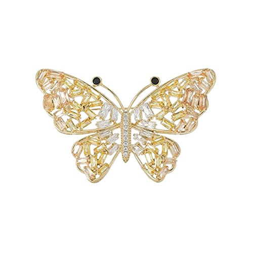 Broche papillon dorée chic pour sublimer vos vestes et foulards