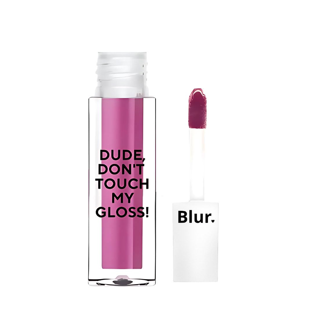 Blur India Dude, Don't Touch My Gloss | Glossy Lip Tint + Oil | Pigmented AF | Juicy, Non-Sticky, Moisturizing | Lip Gloss for Girls and Women | 2.5ml | Mauve-image-5