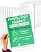 Acrylic Sign Holder 8.5 x 11 [Set of 24] for Wall Display | Clear Sign Holders 8.5x11 Acrylic Sign Holder | Plastic Document Holder, Promotional Display, Business & Store Sign Holders