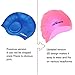Swim Cap, Firesara Original Updated Swimming Cap 3D Ergonomic Design Comfortable Durable Ear Protection for Women Kids Adults Men Boys Girls for Long or Short Hair with Nose Clip and Ear Plugs (Pink)