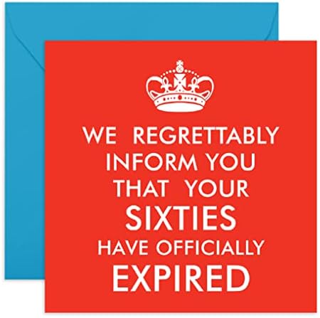 Happy 80th Birthday Card - 'Seventies Have Expired' - Funny Birthday Cards for Women Men Age 80 - Dad Mum Grandad Nana - 80 Year Old - Comes With Fun Stickers - By Central 23