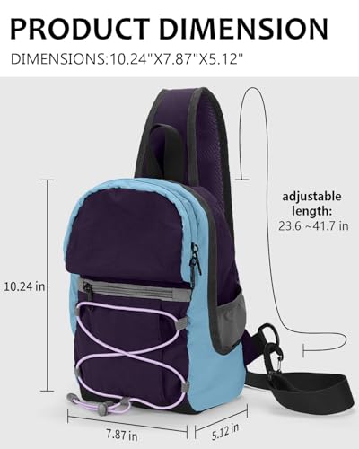 Crossbody Sling Backpack Sling Bag for Women Men, Crossbody Shoulder Blet Bags, Travel Daypack bag Purse for women4