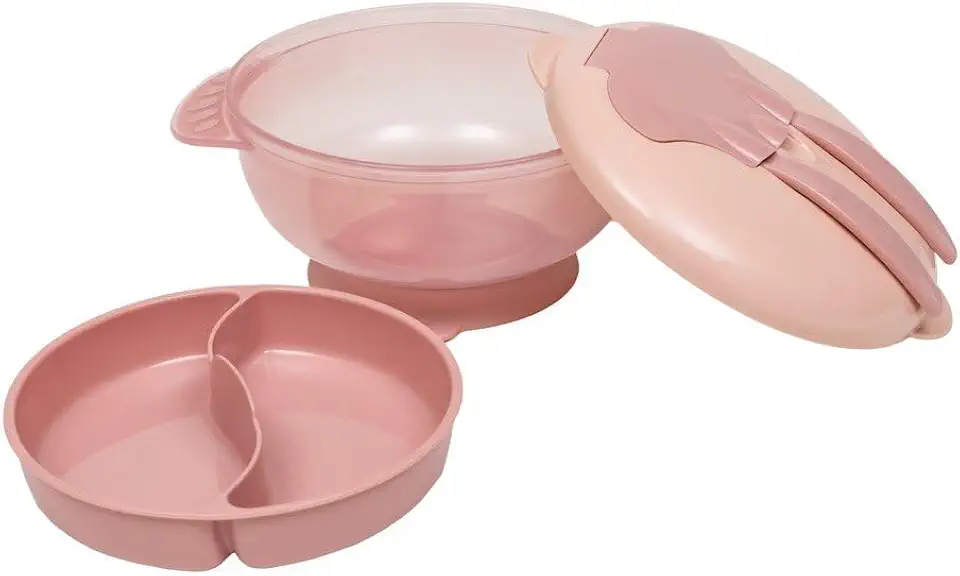 Buba Kit Refeição Com Compartimento E Talher - Rosa -