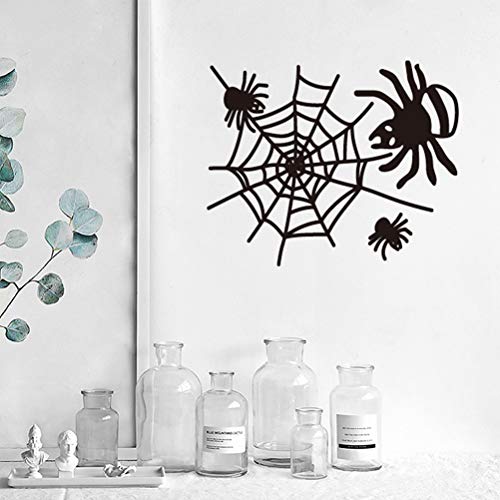 Adesivos de parede removíveis de Halloween da Liobo, 3 peças, aranha preta, adesivo de parede, janel