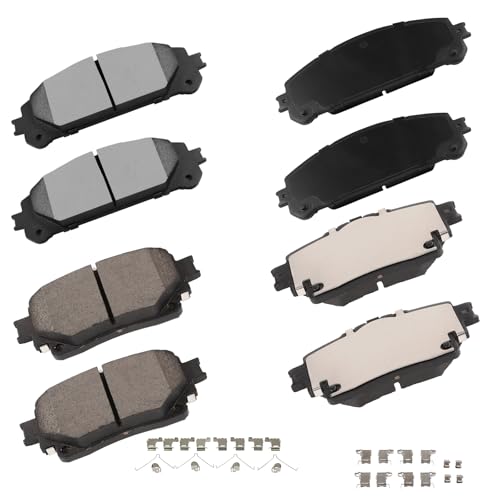 Image of cciyu D1324 D2305 Brake Pads w /Hardware Front Rear Disc Brake Pad Set | Fit For Toyota For Sienna 2021-2024