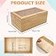 LOMUG Karteikarten Box, Karteikasten A7 Holz mit Transparent Staubdicht Deckel, Vokabelbox Lernkarteibox für Büro Schulen, 25,4cm*15cm*10,2cm