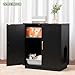 Gitelsnour Litter Box Enclosure, 30.9'' High Large Litter Box Furniture, Modern Cat Litter Box Enclosure with Hidden Storage, Side Table, End Table, Black GCLB003BK