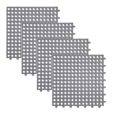 store88 すのこ プラスチック マット うさぎ 滑り止め ペット 小動物 風呂 30×30 4枚セット (グレー)