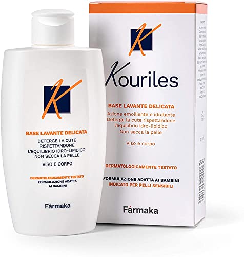 Kouriles Milde Waschbasis für empfindliche Haut Dermatitis Sanftes Reinigungsbad für Kinder 200 ml