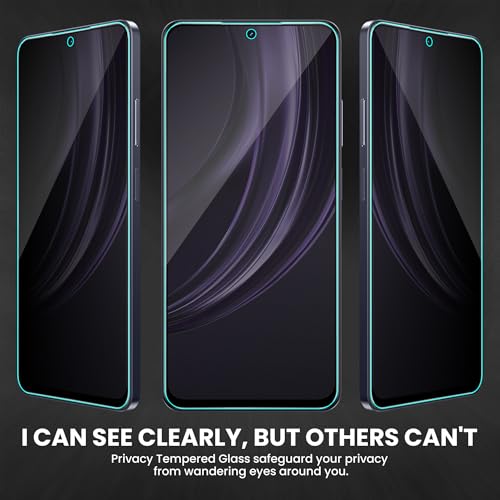 Image of ArmourPro Privacy Tempered Glass Screen Protector Compatible for Realme 13, 12X, 12, Realme 11X and 11 (6.8 Inch) with Edge to Edge Coverage and Easy Installation kit (Pack of 2)