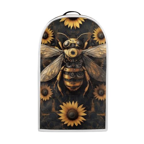 Image of Talayituse Bee Sunflower Print Blender Dust Cover, Fingerprint Protection Cover for Stand Mixer or Coffee Machine, Home Kitchen Appliance Covers for Stain Dust Resistant Supplies