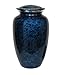 MEMORIALS 4U Memorials4u Forest Blue Cremation Urn for Human Ashes - Adult Funeral Urn Handcrafted - Affordable Urn for Ashes - Large Urn Deal