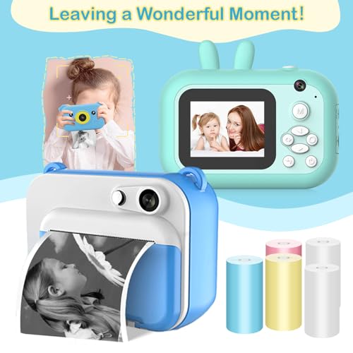 20 Rollen Thermopapier für Kinderkamera, 14 Rollen Weiß und 6 Rollen Bunt Mini Drucker Papier, Thermodruckerpapier für Kinder Sofortbildkameras und Kleine Fotodrucker (57 x 25mm)
