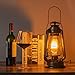 Vintage Rustic Accent Old Fashioned Electric Lantern Oil Lamp with Edison LED Bulb Bronze Rust Finish Nightstand Desk Table Lamps for Antique Designer Light Study Room Bedroom Theatre Prop