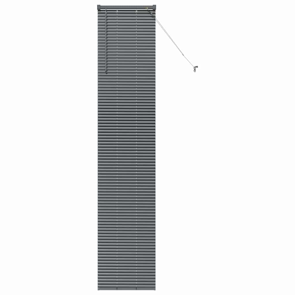 Vidaxl Venetian Blinds Manual Dark Grey 220 X 45 Cm Aluminium