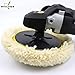 Woolous Wool Buffing Pads 7 Inch, 2 Pack 100% Natural Lambs Wool Pads for Buffing with Hook & Loop Backing and Cleaning Spur Tool, Cutting and Polishing Pad Kit for Car and Boat Detailing
