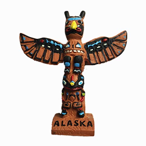 Imán decorativo 3D Totem Alaska para refrigerador