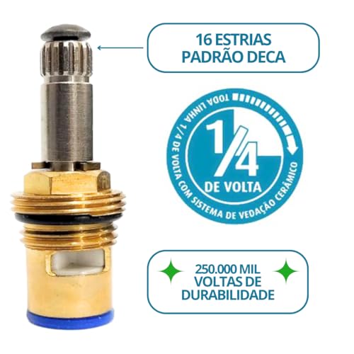 Reparo para Torneira 1/4 de Volta Mecanismo M18 Padrão Deca