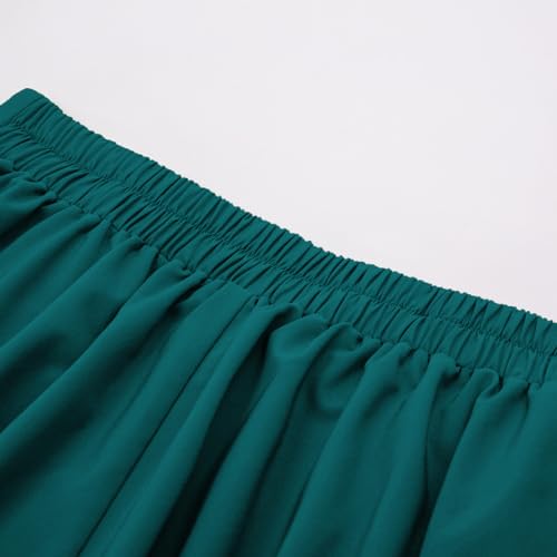 Image of Belle Poque Women's Midi Pleated A-Line Skirts Pockets