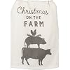 Primitives by Kathy Decorative Kitchen Towel Christmas On The Farm Farmhouse Collection Inspired Design