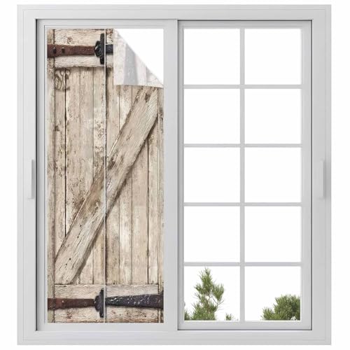 Película para ventana decorativa marrón 29.5x78.7 pulgadas miniatura 1