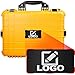 Eylar Large 20 Inch Protective Camera Case with Custom Logo Plate, Waterproof and Shockproof with Foam (Yellow)