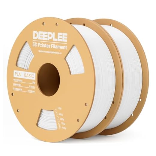 DEEPLEE PLA Basic 1.75mm 3D Printer Filament, 3D Printing Filament with Dimensional Accuracy +/- 0.02 mm, Neatly Wound, No Clogging, Best for Beginners, Fits for Most FDM 3D Printers 2KG White