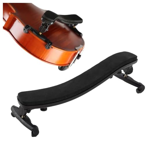Newellsail Almohadilla Violín 4/4-3/4 Tamaños con Patas Plegables y Ajustables en Altura Piezas de Violín Tipo Universal Cómodo Soportes de Hombro de Espuma (Negro)