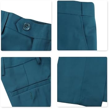 Allthemen Heren 2-delig Dubbelborstig Zakelijk Slim Fit Kostuum