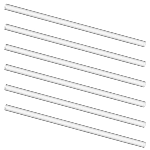 SHINEOFI Pajitas Reutilizables de Silicona Transparentes 6 Piezas para Vasos Suaves y Seguras Aptas para Jugo Bebidas y Fiestas en Hogar y Exterior