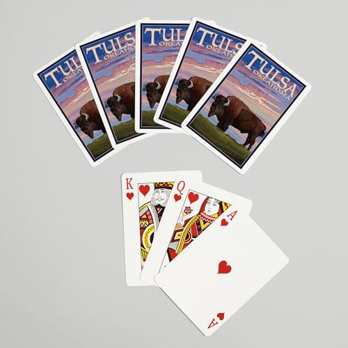 Baraja de Cartas de Poker Lantern Press Tulsa Oklahoma miniatura 7