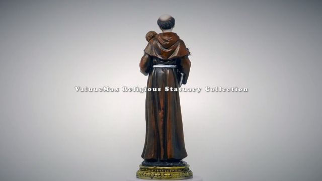 Figura católica San Antonio de Padua resina 12 pulg miniatura 7