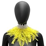 【Taille 】 la cape tour de cou en plumes a une taille unique, 19 cm x 18 cm x 3 cm. c'est un ajustement très confortable lorsqu'il est porté autour du cou ou de l'épaule.