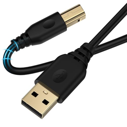10FT USB Printer Cable,USB A to USB B Scanner Cable Printer Cord USB Type B High Speed printer cable Long MIDI CABLE for HP,Canon,Brother,Computer,Laptop,Dell,Epson,Lexmark,Xerox,Samsung,Digital Piano by VIFIGEN - Used condition - US$6.92