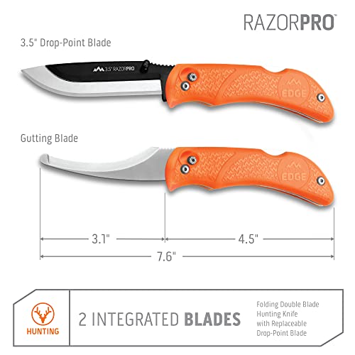 Outdoor Edge 2813-0104 Razorpro Double Blade Folding Hunting Knife & Filp N' Zip Bone Saw thumb #4