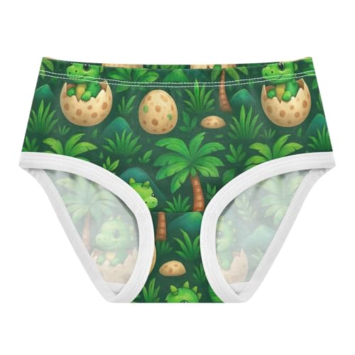 Joisal Cute Green Dinosaurs Eggs Toddlers Underwear Floral 2t Cotton Cute Panties Girl Cartoon Underpants Briefs