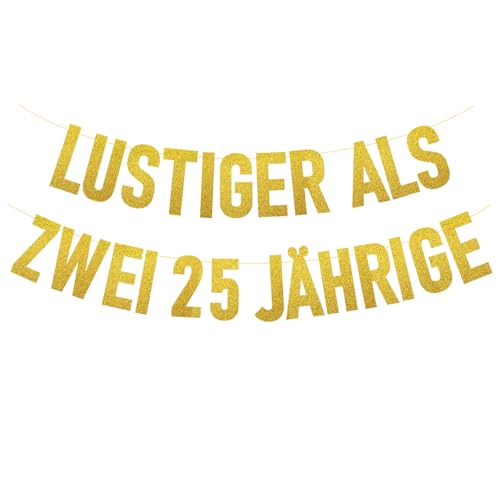Striscione glitterato, Lustiger Als Zwei 25 Jährige, decorazione per donna per il 50° compleanno