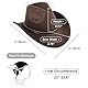 Aegistus Western Cowboyhut, breiter Rand, Chinlon, Western-Filz, Outdoorhut, geeignet für Männer und Frauen, klassischer Cowboyhut, Partyhut, Foto-Requisite, Kaffee, coffee, Einheitsgröße