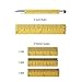 MONTEVERDE USA 9-in-1 Tool Ballpoint Pen in Brass – Hand-Machined Multifunctional Pen with Stylus, Screwdrivers, Level, and Ruler – Exclusive Collection, Ideal Gift for Engineers