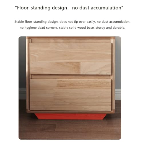 Table de chevet en bois rustique de qualité supérieure avec rangement