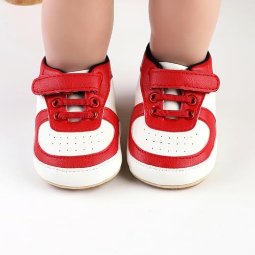 Image of Baby Boys Girls Sneakers Toddler Non-Slip Soft Rubber Sole First Walking Shoes Infant Newborn Crib Dress Shoes