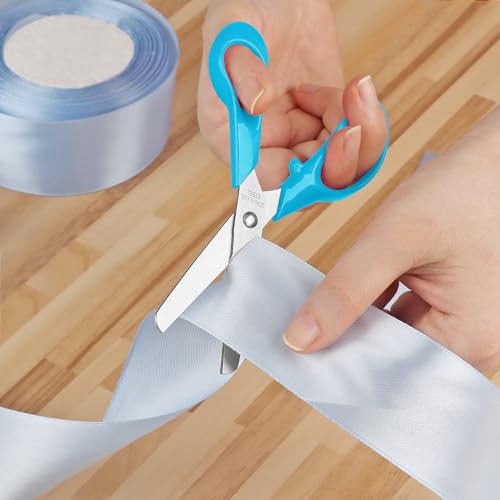 Uaugulft Kinderschere, Sicherheitsschere für Kinder mit stumpfen Edelstahl-Klingen und ergonomischem Griff, ideal für Schule und Klassenzimmer, mehrere Farben, 12,7 cm, 6 Stück