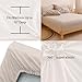 Nttopship Khaki Queen Comforter Set - 7 Pieces Bed in a Bag, Premium Comforters Queen Size Bed Set Pintuck Pinch Pleat Complete Comforter Set with Flat Sheet, Fitted Sheet and Pillowcases,Khaki